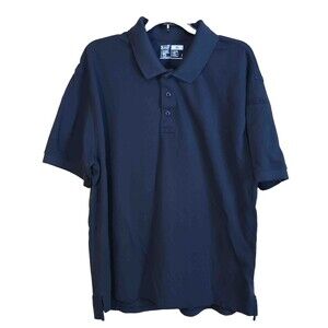 511 Tactical Shirt Mens XL Black Short Sleeve Polo Golf Professional Mic Pockets
